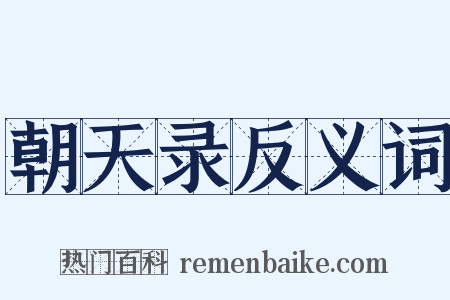 朝天录反义词是什么意思的图片